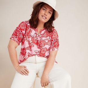 Anthropologie Vineet Bahl Inge Embroidered Blouse